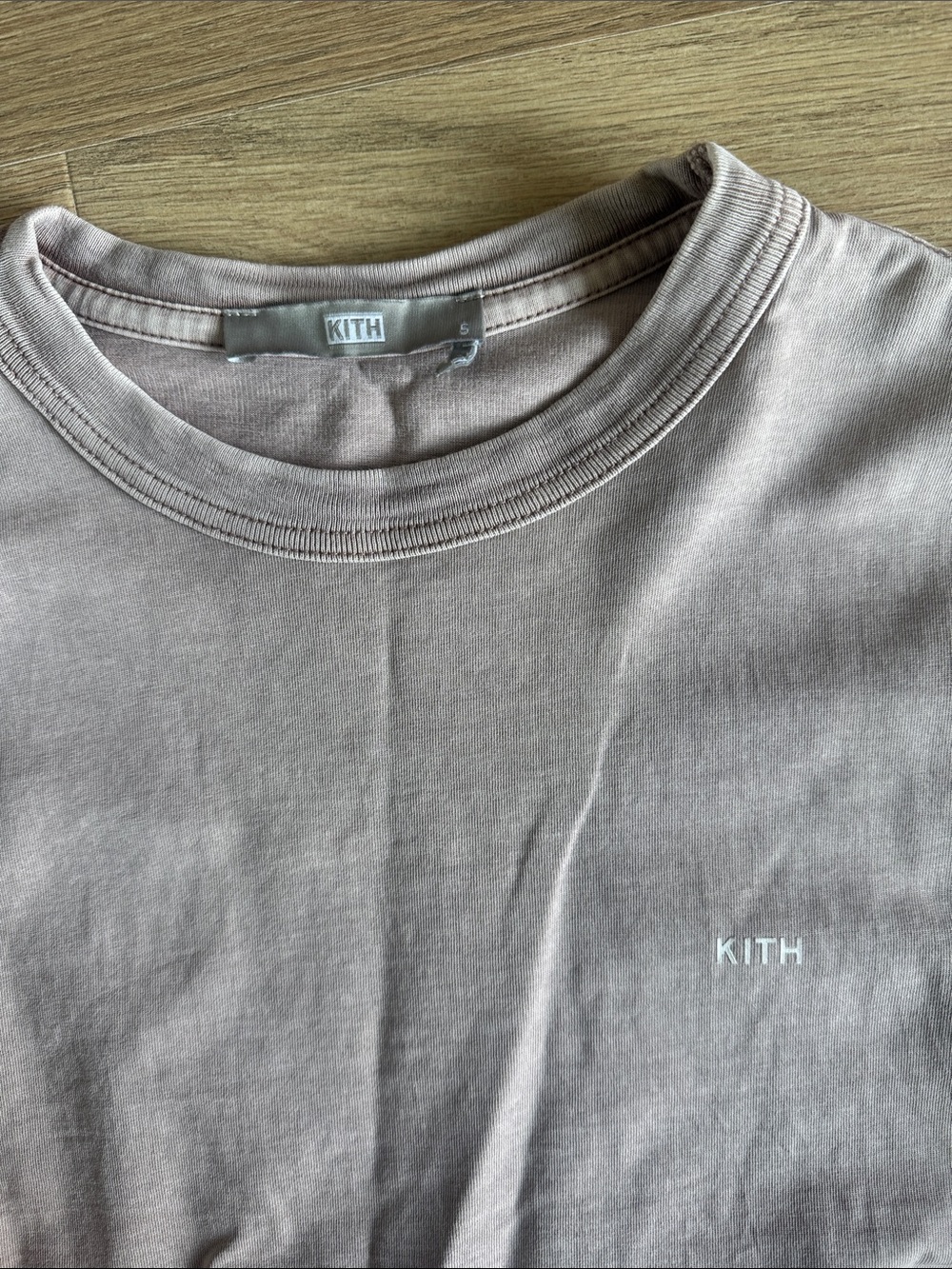Kith Long Sleeve Crewneck Tee - dusty pink
